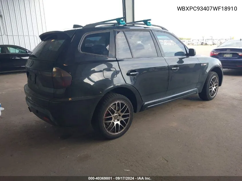 WBXPC93407WF18910 2007 BMW X3 3.0Si