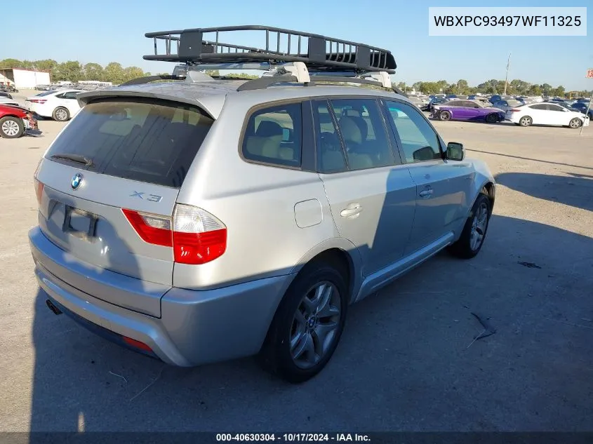 WBXPC93497WF11325 2007 BMW X3 3.0Si