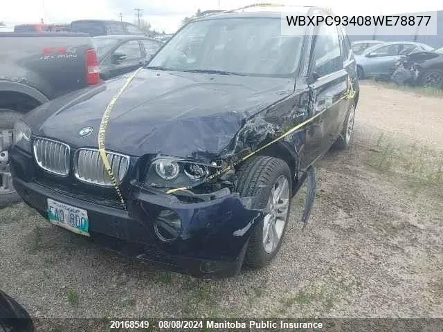 WBXPC93408WE78877 2008 BMW X3 3.0Si