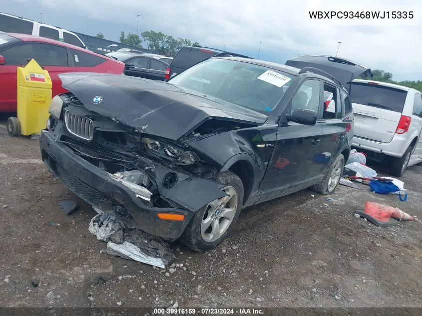 WBXPC93468WJ15335 2008 BMW X3 3.0Si