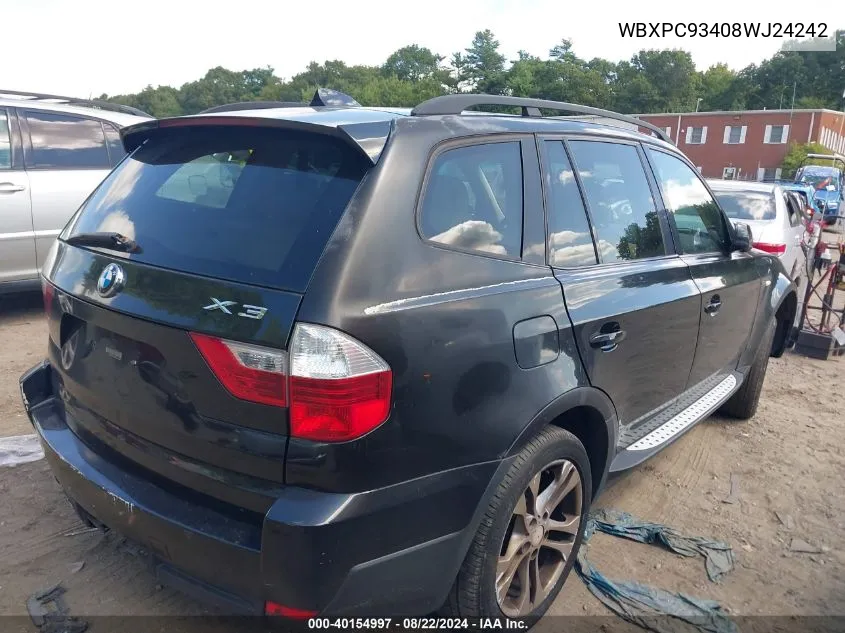 WBXPC93408WJ24242 2008 BMW X3 3.0Si