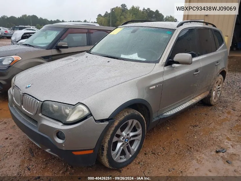 WBXPC93438WJ09069 2008 BMW X3 3.0Si