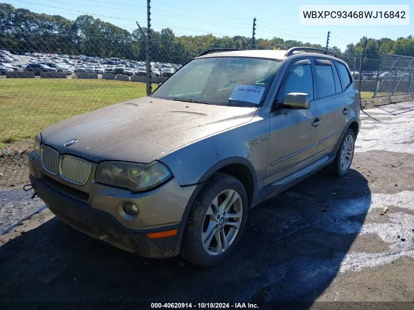 WBXPC93468WJ16842 2008 BMW X3 3.0Si