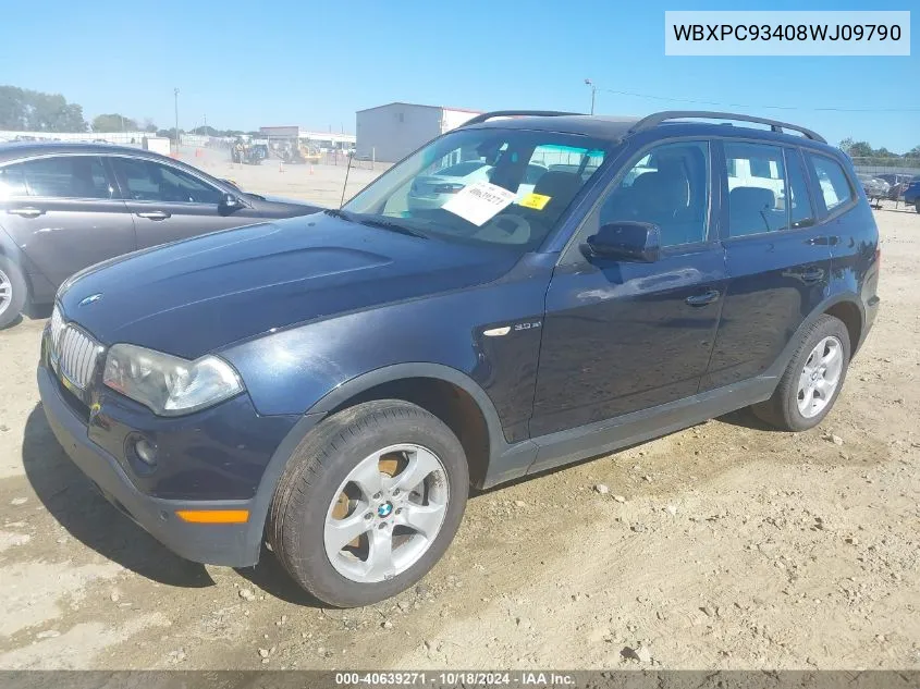 WBXPC93408WJ09790 2008 BMW X3 3.0Si