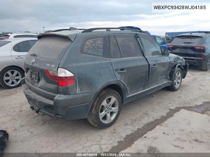 WBXPC93428WJ04185 2008 BMW X3 3.0Si