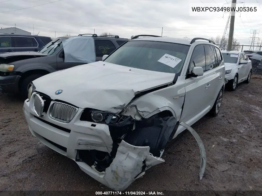 WBXPC93498WJ05365 2008 BMW X3 3.0Si