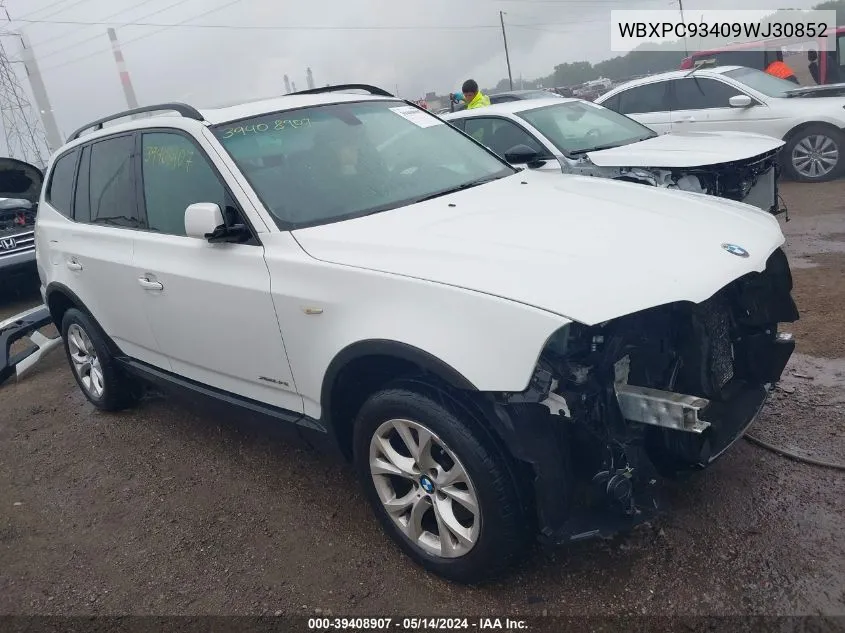 WBXPC93409WJ30852 2009 BMW X3 xDrive30I