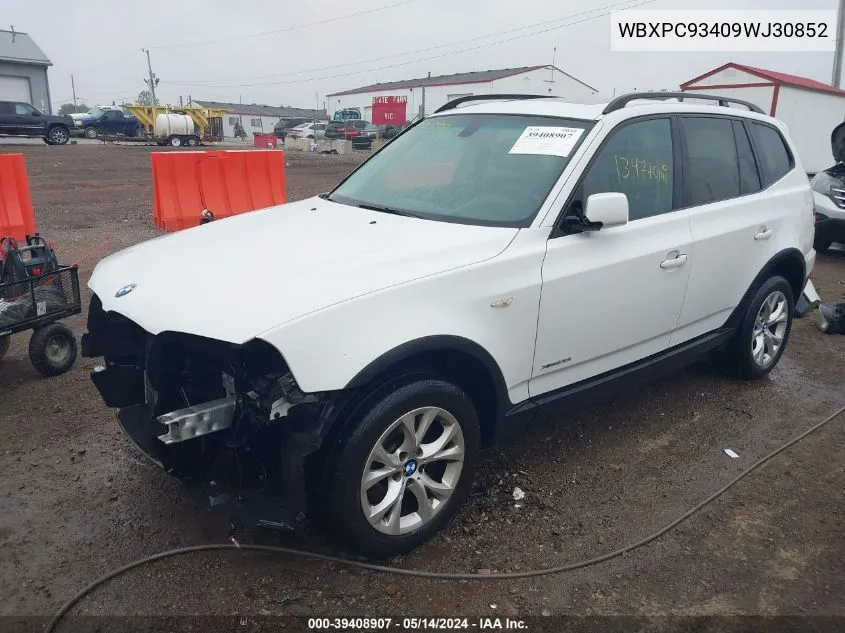 WBXPC93409WJ30852 2009 BMW X3 xDrive30I