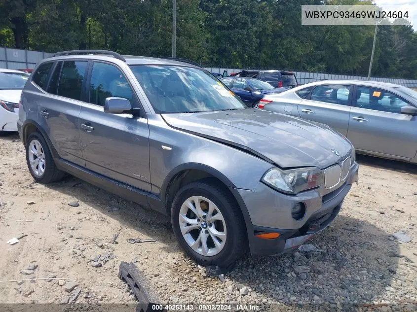 2009 BMW X3 xDrive30I VIN: WBXPC93469WJ24604 Lot: 40253143