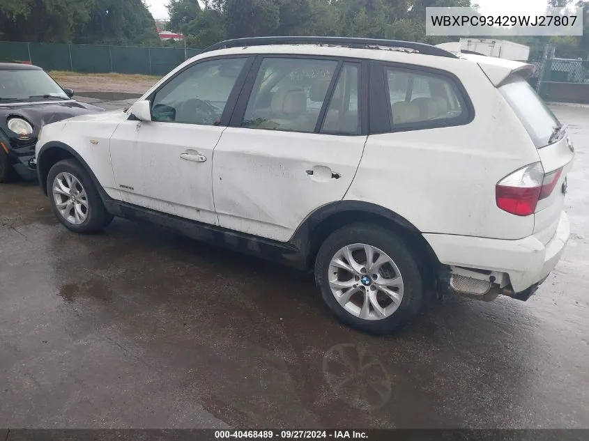 WBXPC93429WJ27807 2009 BMW X3 xDrive30I