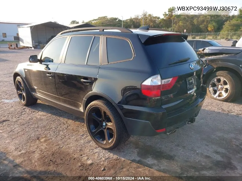 WBXPC93499WJ30672 2009 BMW X3 xDrive30I