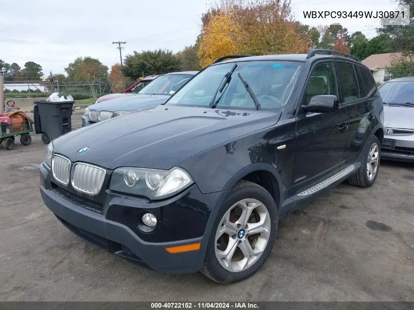 WBXPC93449WJ30871 2009 BMW X3 xDrive30I