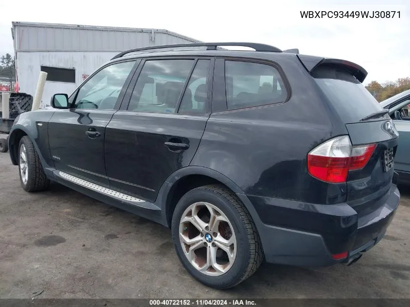 WBXPC93449WJ30871 2009 BMW X3 xDrive30I