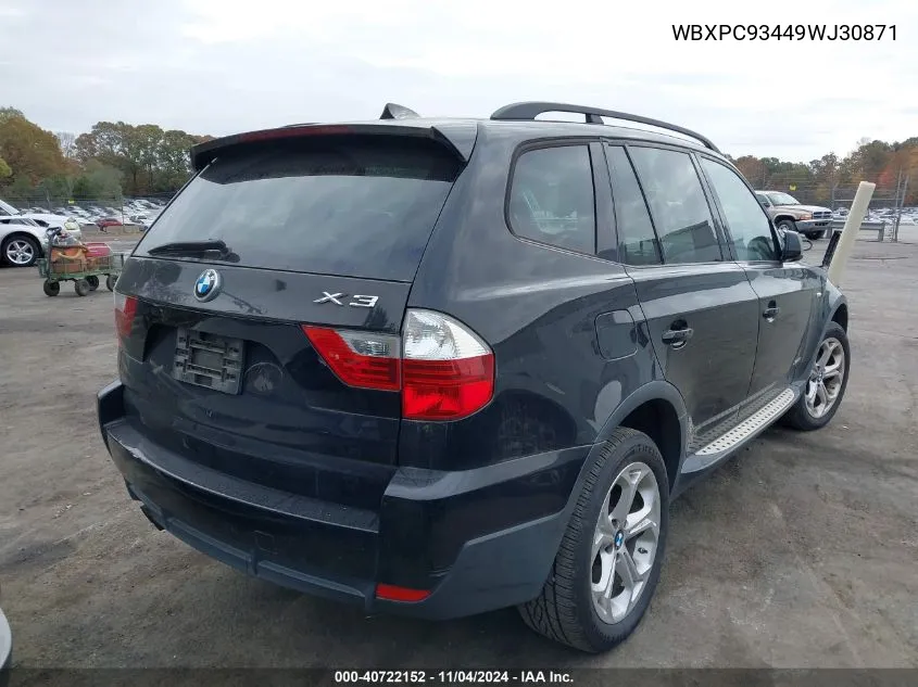 WBXPC93449WJ30871 2009 BMW X3 xDrive30I