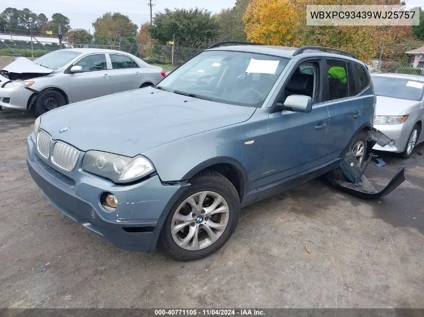 WBXPC93439WJ25757 2009 BMW X3 xDrive30I