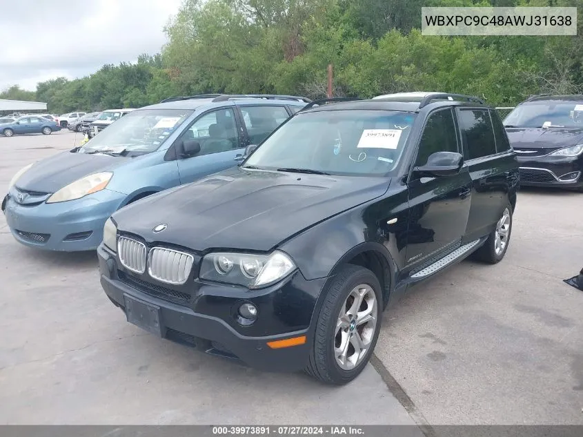 WBXPC9C48AWJ31638 2010 BMW X3 xDrive30I