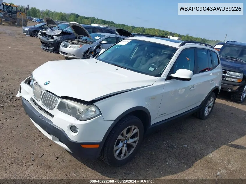 WBXPC9C43AWJ39226 2010 BMW X3 xDrive30I