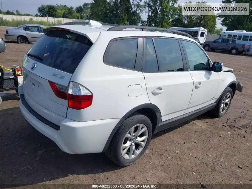 WBXPC9C43AWJ39226 2010 BMW X3 xDrive30I