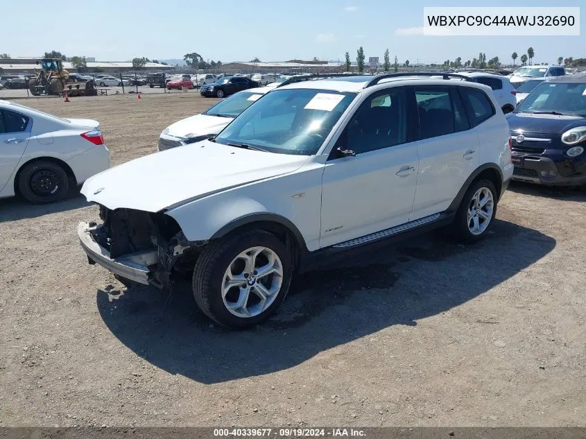 2010 BMW X3 xDrive30I VIN: WBXPC9C44AWJ32690 Lot: 40339677