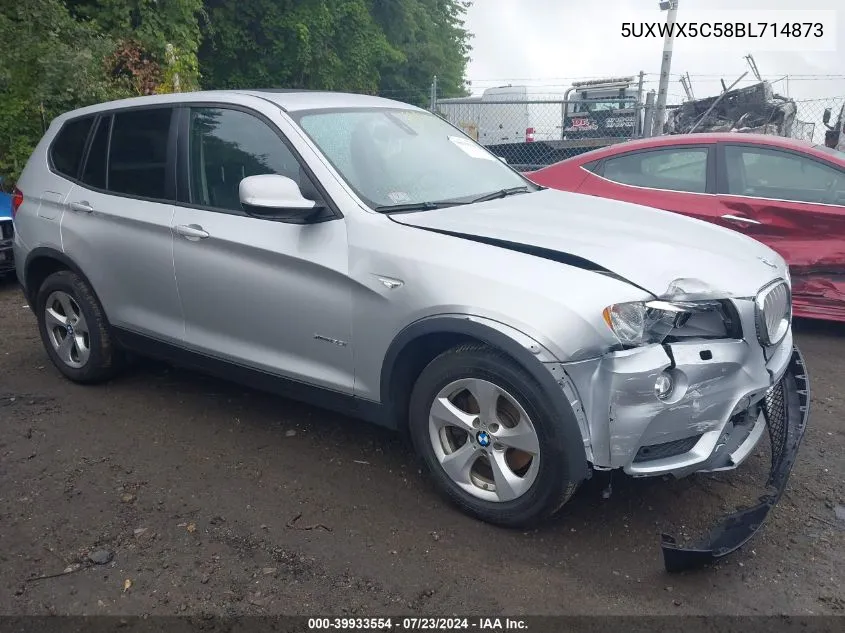 2011 BMW X3 xDrive28I VIN: 5UXWX5C58BL714873 Lot: 39933554