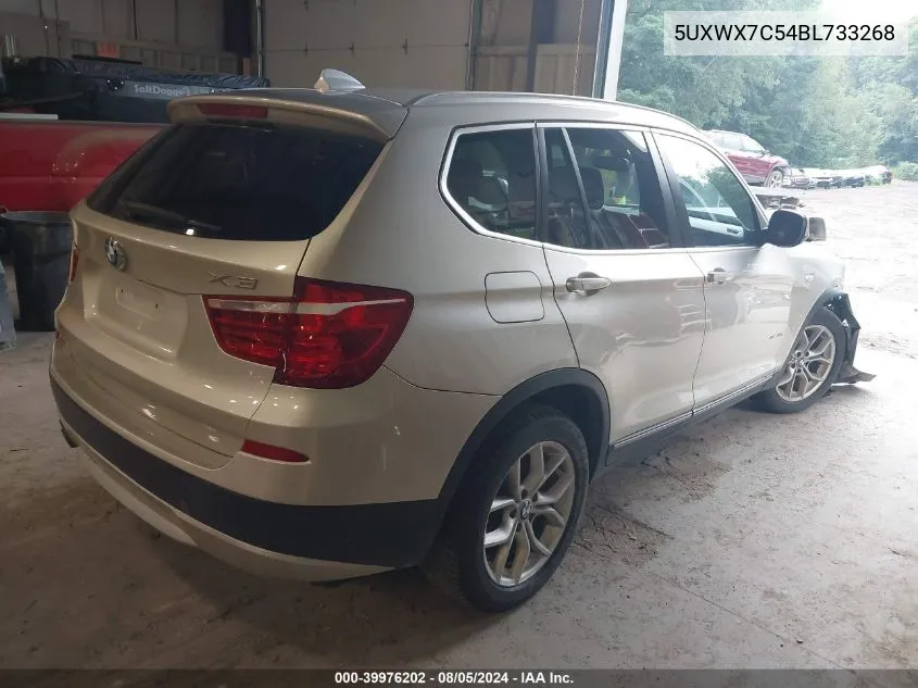 2011 BMW X3 xDrive35I VIN: 5UXWX7C54BL733268 Lot: 39976202