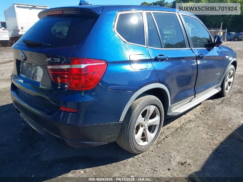 5UXWX5C50BL701924 2011 BMW X3 xDrive28I