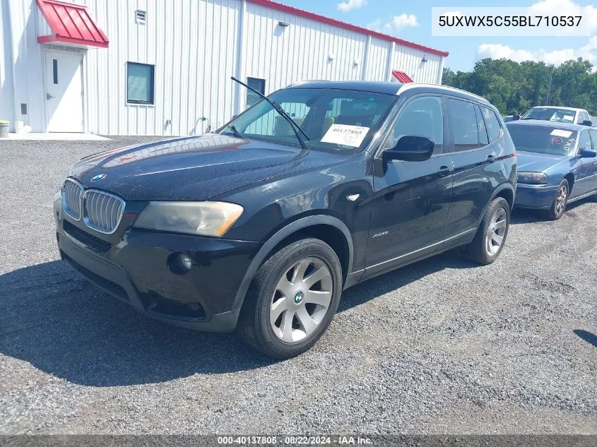 2011 BMW X3 xDrive28I VIN: 5UXWX5C55BL710537 Lot: 40137805