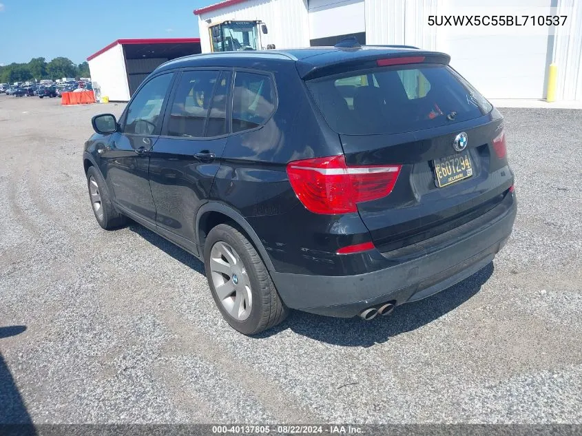 2011 BMW X3 xDrive28I VIN: 5UXWX5C55BL710537 Lot: 40137805