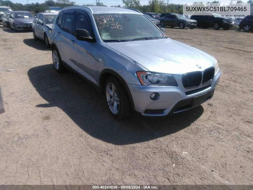 2011 BMW X3 xDrive28I VIN: 5UXWX5C51BL709465 Lot: 40243036