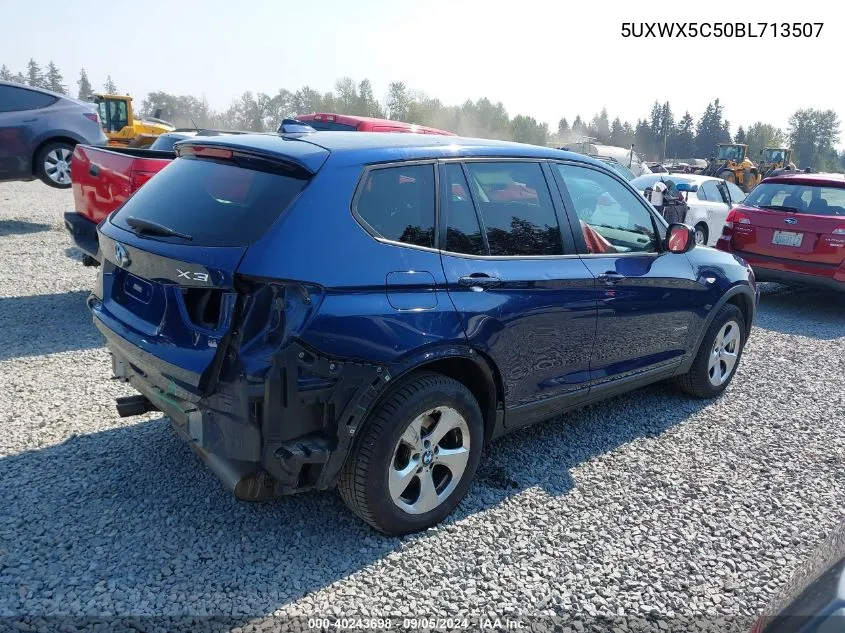 2011 BMW X3 xDrive28I VIN: 5UXWX5C50BL713507 Lot: 40243698