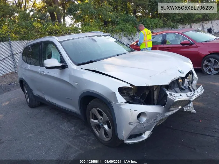 2011 BMW X3 xDrive28I VIN: 5UXWX5C5XBL706239 Lot: 40258614