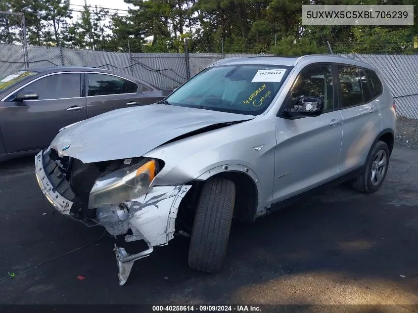 2011 BMW X3 xDrive28I VIN: 5UXWX5C5XBL706239 Lot: 40258614