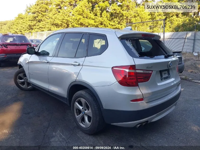 2011 BMW X3 xDrive28I VIN: 5UXWX5C5XBL706239 Lot: 40258614