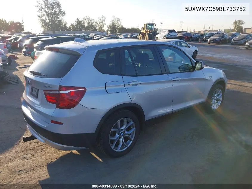 5UXWX7C59BL733752 2011 BMW X3 xDrive35I