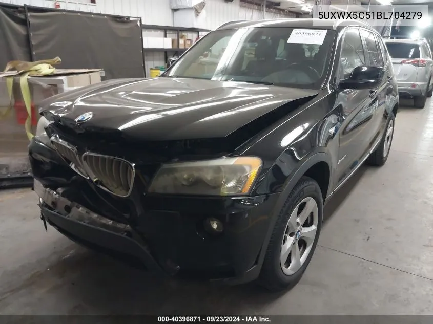 2011 BMW X3 xDrive28I VIN: 5UXWX5C51BL704279 Lot: 40396871