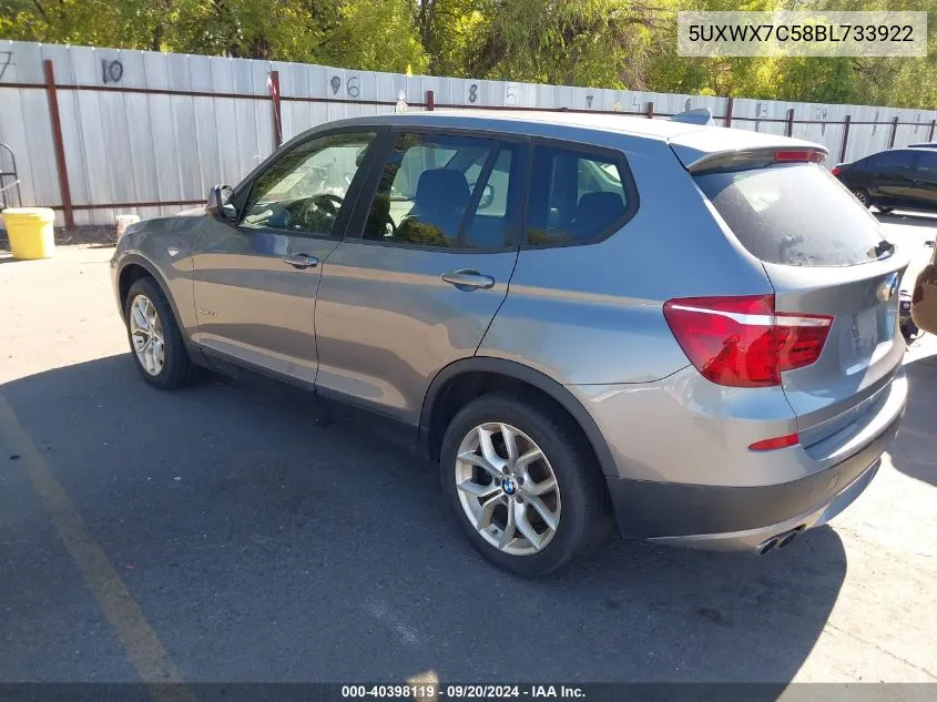 5UXWX7C58BL733922 2011 BMW X3 xDrive35I