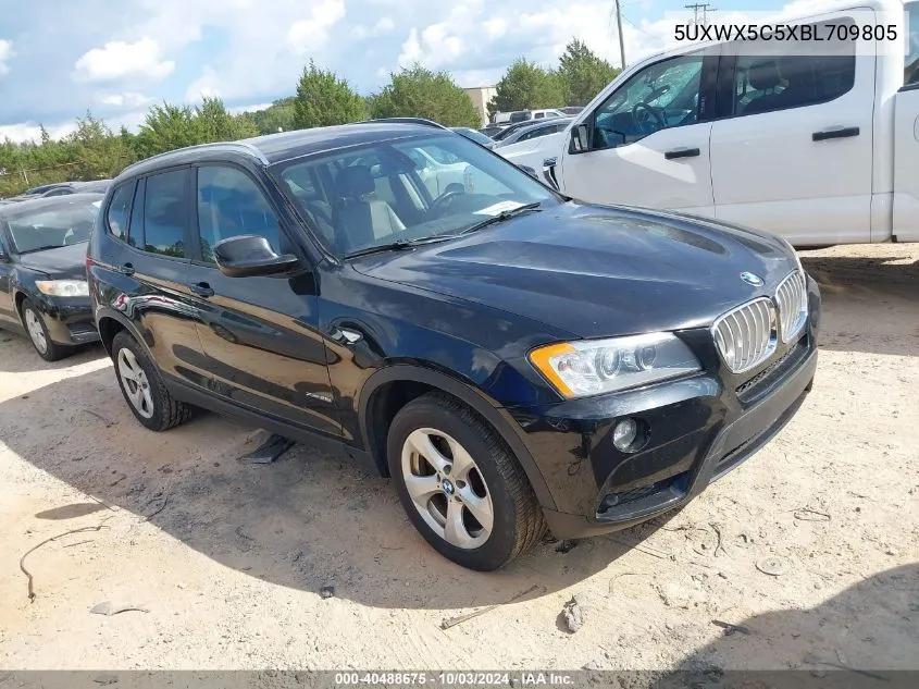 2011 BMW X3 xDrive28I VIN: 5UXWX5C5XBL709805 Lot: 40488675