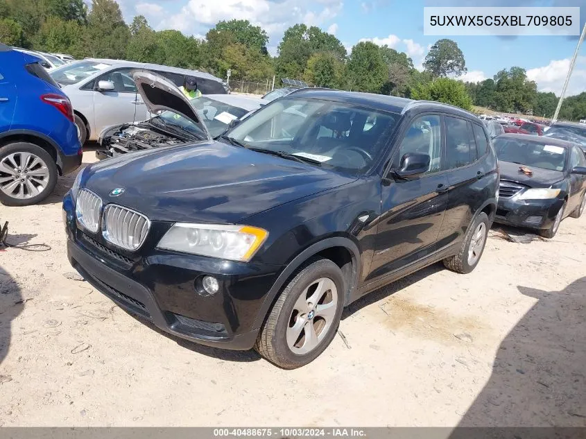 2011 BMW X3 xDrive28I VIN: 5UXWX5C5XBL709805 Lot: 40488675