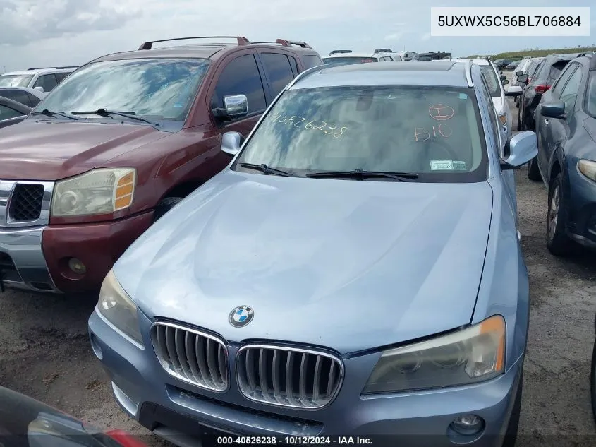 2011 BMW X3 xDrive28I VIN: 5UXWX5C56BL706884 Lot: 40526238