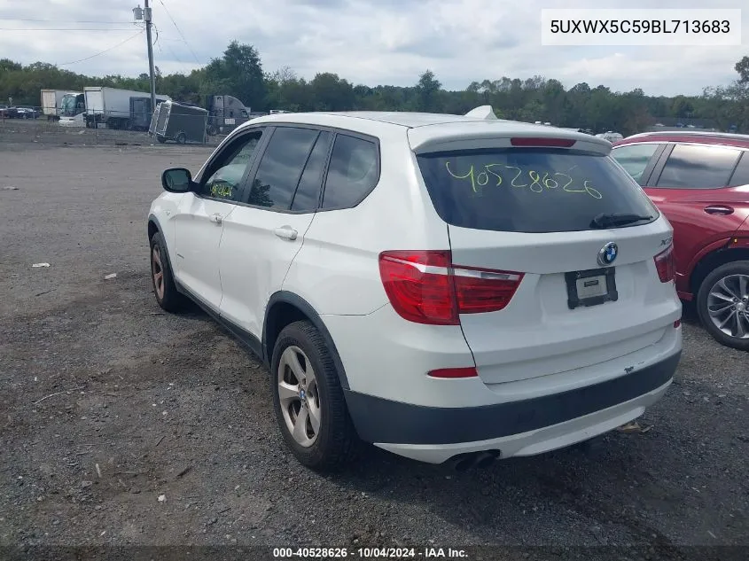 2011 BMW X3 xDrive28I VIN: 5UXWX5C59BL713683 Lot: 40528626