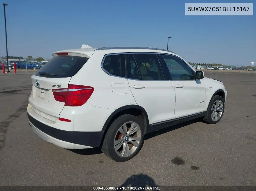 5UXWX7C51BLL15167 2011 BMW X3 xDrive35I