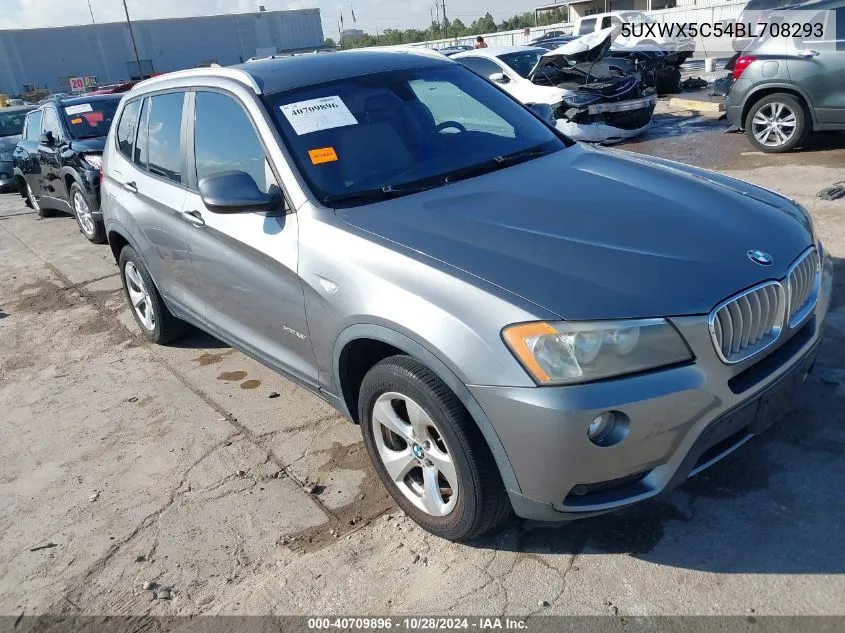 2011 BMW X3 xDrive28I VIN: 5UXWX5C54BL708293 Lot: 40709896