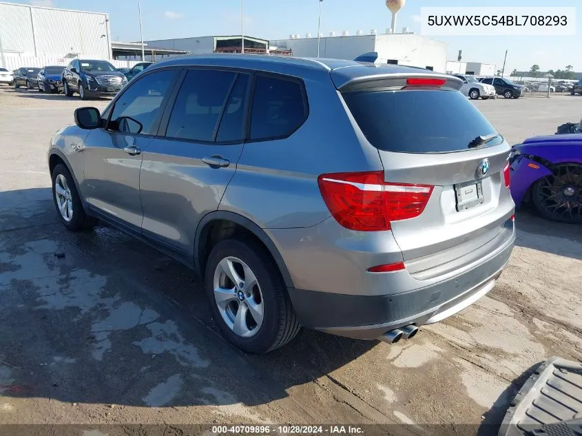 2011 BMW X3 xDrive28I VIN: 5UXWX5C54BL708293 Lot: 40709896