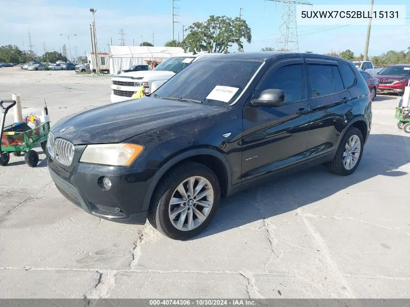 2011 BMW X3 xDrive35I VIN: 5UXWX7C52BLL15131 Lot: 40744306