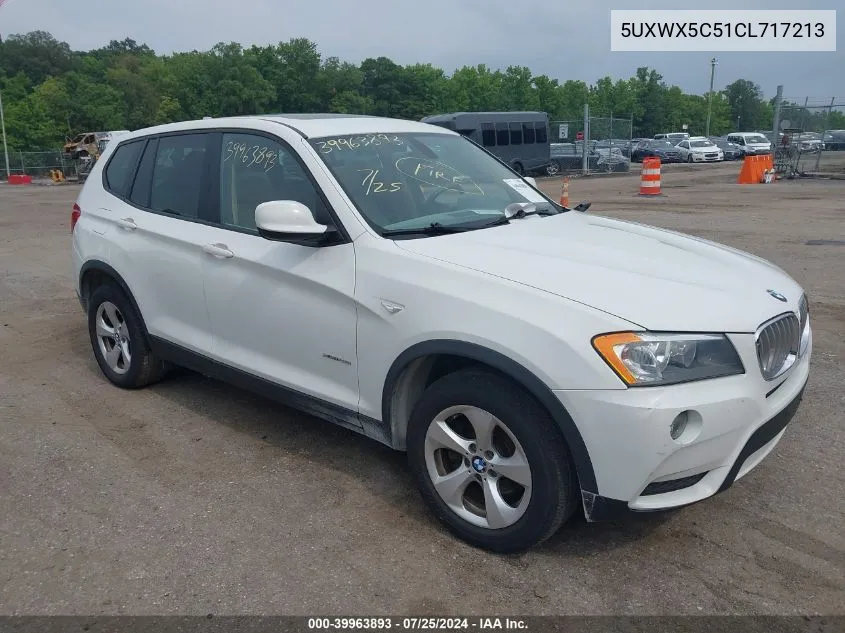 2012 BMW X3 xDrive28I VIN: 5UXWX5C51CL717213 Lot: 39963893