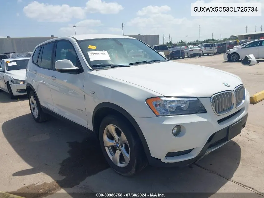 5UXWX5C53CL725734 2012 BMW X3 xDrive28I