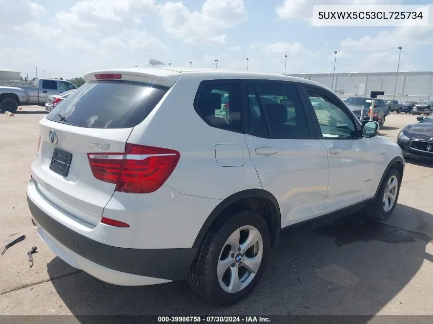 5UXWX5C53CL725734 2012 BMW X3 xDrive28I