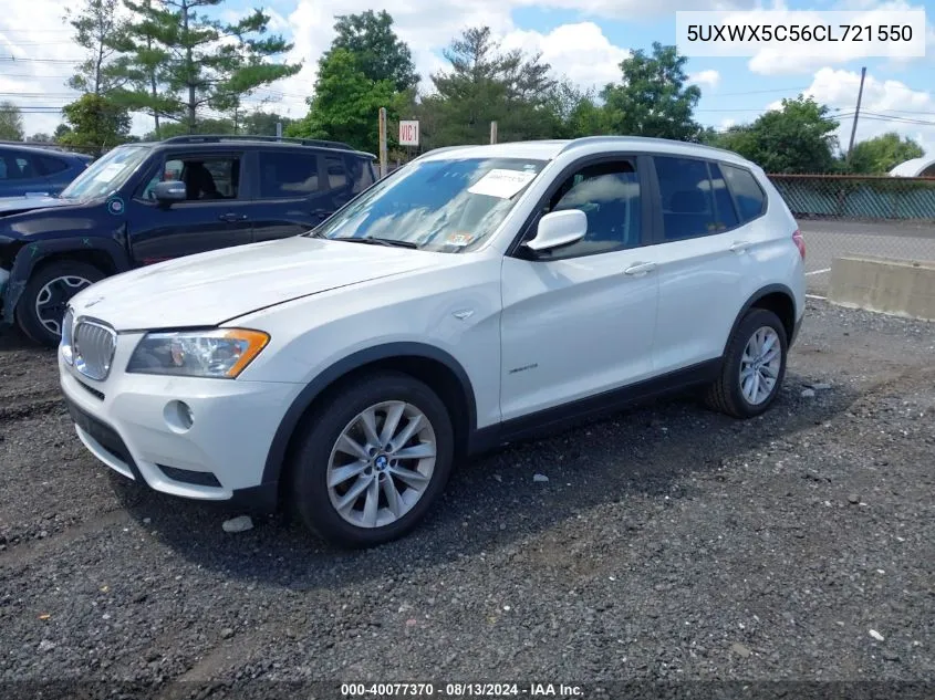 2012 BMW X3 xDrive28I VIN: 5UXWX5C56CL721550 Lot: 40077370