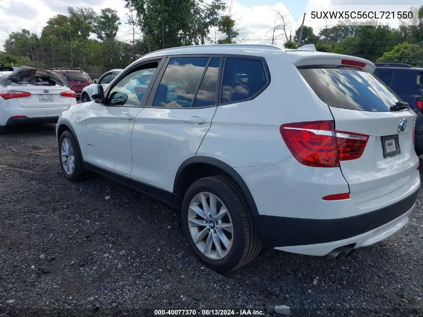 2012 BMW X3 xDrive28I VIN: 5UXWX5C56CL721550 Lot: 40077370