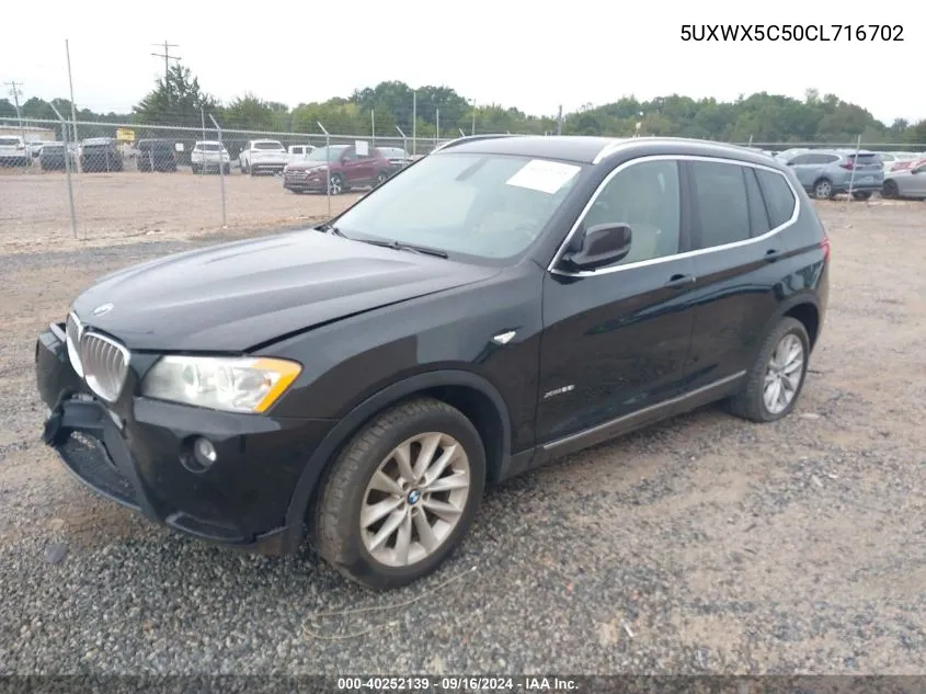 2012 BMW X3 xDrive28I VIN: 5UXWX5C50CL716702 Lot: 40252139